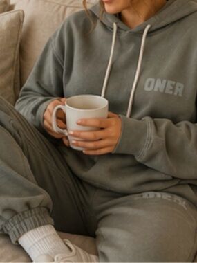Oner Active Olive Green Cozy Hoodie & Joggers Set